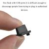 Acoeitl Soft Silicone USB Port PC Cap Cover Anti Dust Plugs Protectors Stoppers 0.5 x 0.3 x 0.24inch Keep Clean Dry Snug Fit Slot Sit Flush Easy Insert Remove Stay in Place USB A Type Black 10Pcs view 4