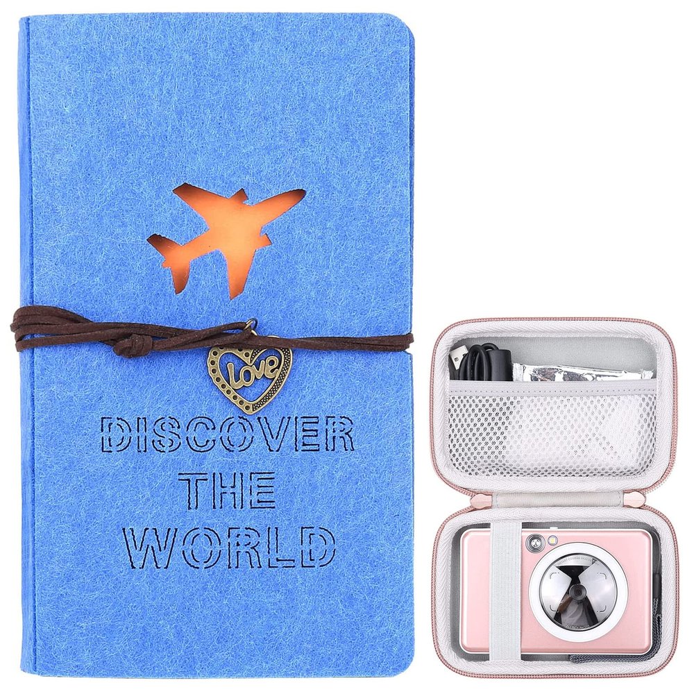 Holds 180 Photos 2x3 Photo Album Book + Canon Ivy Mini Instant Printer Hard Case