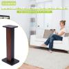 28" Bookshelf Speaker Stands Pair Surround Sound Home Theater Desktop Speaker Stands for Under 15" Desk Speakers Medium&Small Speakers Studio Monitor(Yellow Sandalwood) view 3