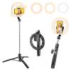 HKMA Ring Light with Tripod, Light Ring for Video RecordingLive Streaming Selfie view 3