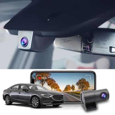 Fitcamx Front 2160P+Rear 1080P Dash Cam Adapts for Mazda 6 2018-2021 (No Sunroof), OEM Factory Look, 2 Way HD Video, Built-in WiFi & APP, Loop Recording, Parking Sensor, Easy to Use, 128GB Card