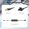 135W Charger Fit for Lenovo Thinkpad Thunderbolt 3 4 Essential Smart Dock Gen 1 2, Ultra Pro Docking Station Power Supply Adapter Cord, Slim Tip view 2