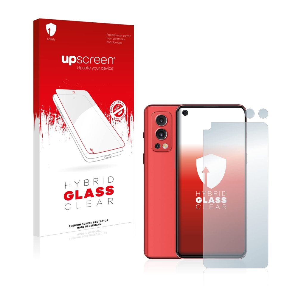 upscreen Screen Protector Film compatible with OnePlus Nord 2 5G (Front+Camera) - 9H Glass Protection, Extreme Scratch Resistant