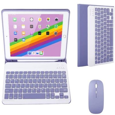 YEEHi Keyboard Case Mouse for iPad Air 11 inch M3/M2, iPad Air 5th Generation Air 4th Gen 10.9 inch Color Keyboard Case Mouse Cute Removable Keyboard Cover,Purple