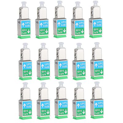 Duogalia 15 Pack SC/APC Female to SC/UPC Male Fiber Optic Adapter Singlemode SM 9/125 Hybrid Optical Converter Connector Coupler