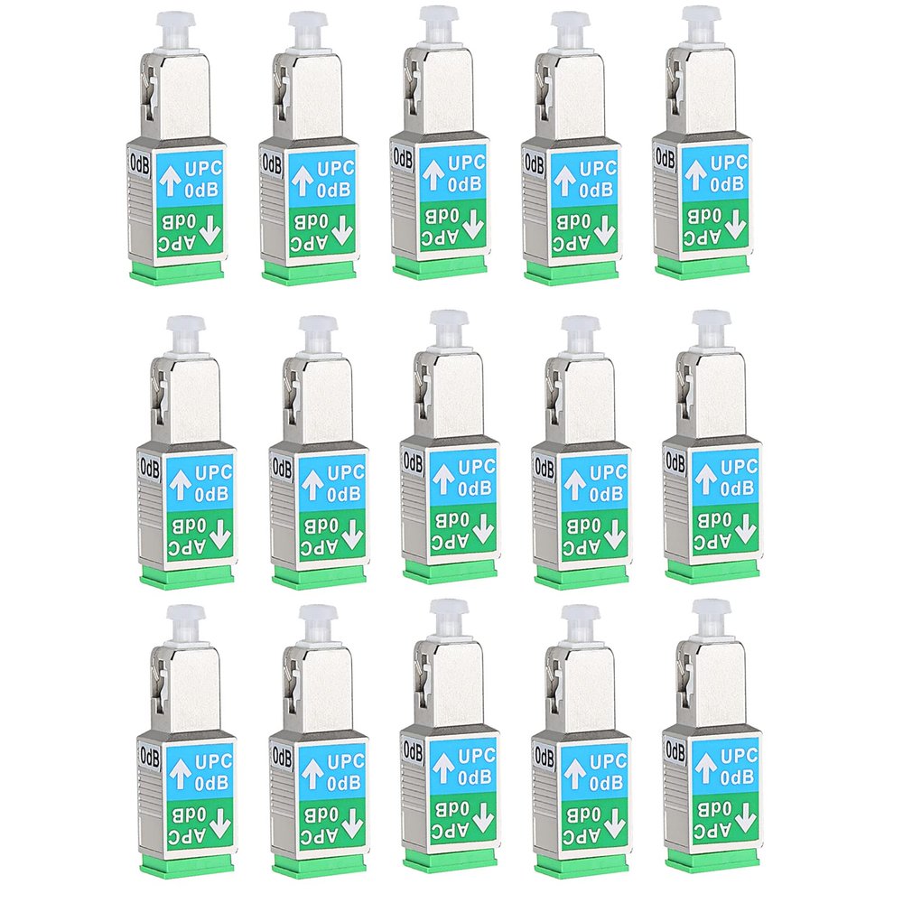 Duogalia 15 Pack SC/APC Female to SC/UPC Male Fiber Optic Adapter Singlemode SM 9/125 Hybrid Optical Converter Connector Coupler