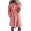 HINDOLA Women's Long Jacket Winter Faux Fur Coats Warm Fleece Lapel Open Front Coat Outwear Jackets with Pockets view 1