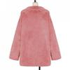 HINDOLA Women's Long Jacket Winter Faux Fur Coats Warm Fleece Lapel Open Front Coat Outwear Jackets with Pockets view 4