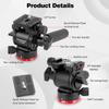 Koolehaoda Tripod Fluid Head Compact Video Head Pan Tilt Head with Arca-Type Plate for Compact Video Cameras, Mirrorless and DSLR Cameras,Load up to 8.8 lbs /4kg view 2