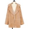 HINDOLA Women's Long Jacket Winter Faux Fur Coats Warm Fleece Lapel Open Front Coat Outwear Jackets with Pockets view 3