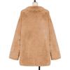 HINDOLA Women's Long Jacket Winter Faux Fur Coats Warm Fleece Lapel Open Front Coat Outwear Jackets with Pockets view 4