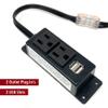 Stealth Multi Outlet Kit for Charging Electrical Accessories and Adding Power Inside Gun Safes and Home Safes with USB slots and 6 foot Power Cable view 3