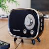 Crosley CR3039A-BK Rondo Retro Portable Rechargeable Bluetooth Speaker, Black view 2