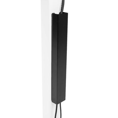 VIVO Steel Magnetic 14 inch Cable Management Channel for Under Desk Leg, No Drill Cord Organizer for Home Office, Black, DESK-AC01-1MB
