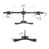 TOMYEUS Monitor Arm Triple Monitor Stand 17"-27" Three LCD Screens Monitor Desk Mount, Height/Tilt/Rotation Adjustable, Each Arm Holds Up to 17.6 Lbs Adjustable Monitor Stands (Style : B) view 2