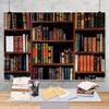 DASHAN 8x6ft Polyester Bookshelf Backdrop Back to School Vintage Library Bookcase Online Teaching Office YouTube Video Antique Teacher Student Photography Background School Graduation Photo Prop view 2