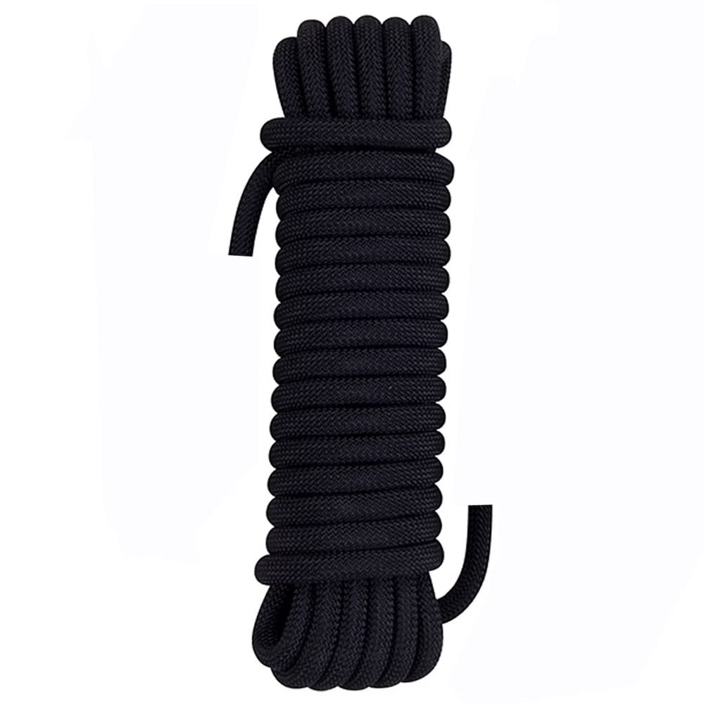 Aoneky Outdoor 10mm 98ft Static Utility Rope, Heavy Duty Polyester Rope for Pulling, Rigging, Tree Work & Hunting, Gym Fitness, 2000LB Tensile Strength, Black