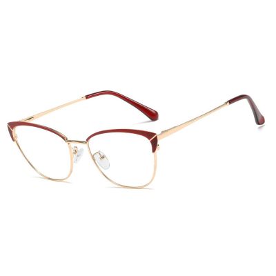 Sexy Cat Eye Blue Light Blocking Glasses Women Trendy Computer Reading clear lens magnification Eyewear anti Glare UV400 (red, 1.5, multiplier_x)