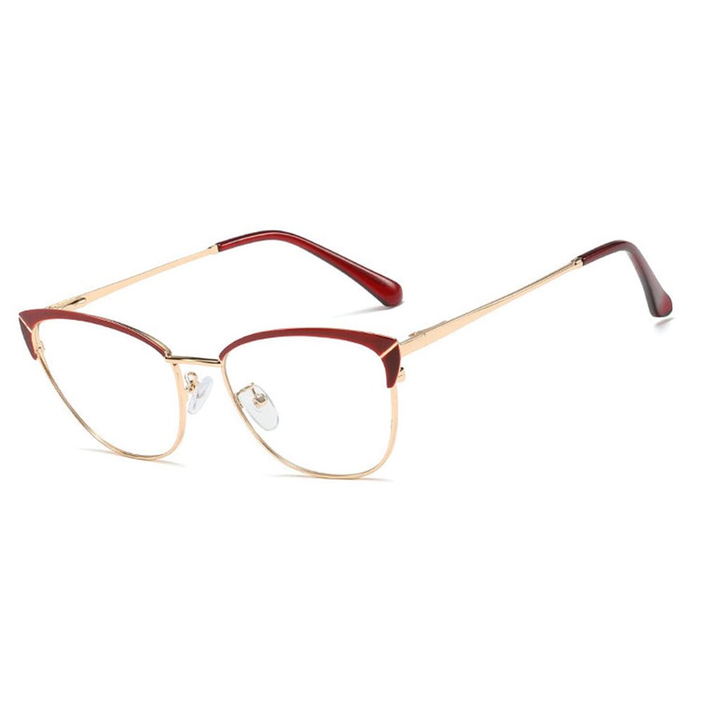 Sexy Cat Eye Blue Light Blocking Glasses Women Trendy Computer Reading clear lens magnification Eyewear anti Glare UV400 (red, 1.5, multiplier_x)