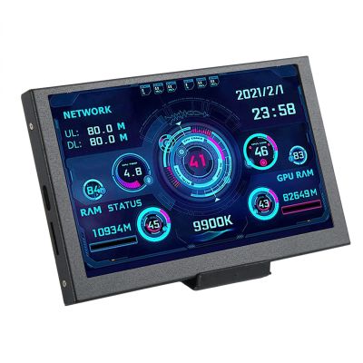 5 Inch IPS USB Screen for Aida64 Raspberry PC CPU Monitor, PC CPU HDD Data Monitor Computer Temperature Display for PC CPU GPU