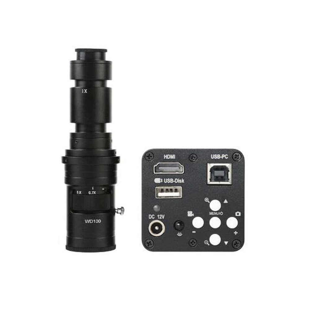 1080P HDMI USB Industrial Electronic Digital Video Microscope Camera & 500X C-Mount Lens