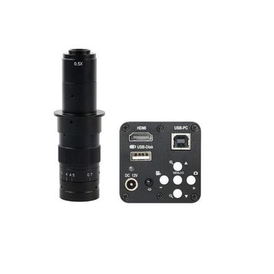 1080P HDMI USB Industrial Electronic Digital Video Microscope Camera & 180X C-Mount Lens