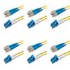 SpeedyFiberTX 6-Pack 50 Feet FC/U to LC/U Fiber Patch Cable, Corning SMF-28 Singlemode 9/125um Ultra Optical Fiber, OS1/OS2 Compatible, Duplex Yellow Riser OFNR Cable Jacket view 1