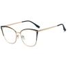 helena Metal Chic Style Reading Glasses for Women Blue Light Blocking Cute cat eye Computer Clear Lens Readers Spring Hinge (black, 1, multiplier_x) view 1