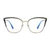 helena Metal Chic Style Reading Glasses for Women Blue Light Blocking Cute cat eye Computer Clear Lens Readers Spring Hinge (black, 1, multiplier_x) view 2