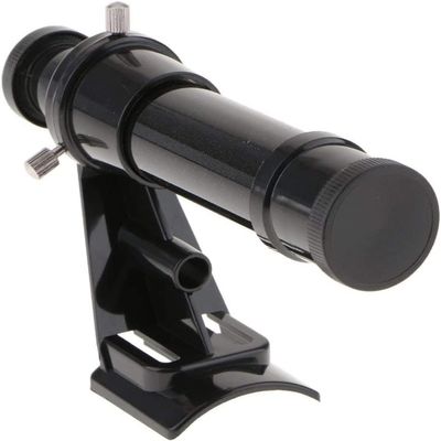 SGerste 5x24 Finderscope Equipped with Bracket Kit for Astronomy Telescope, Black, Made of Plastic