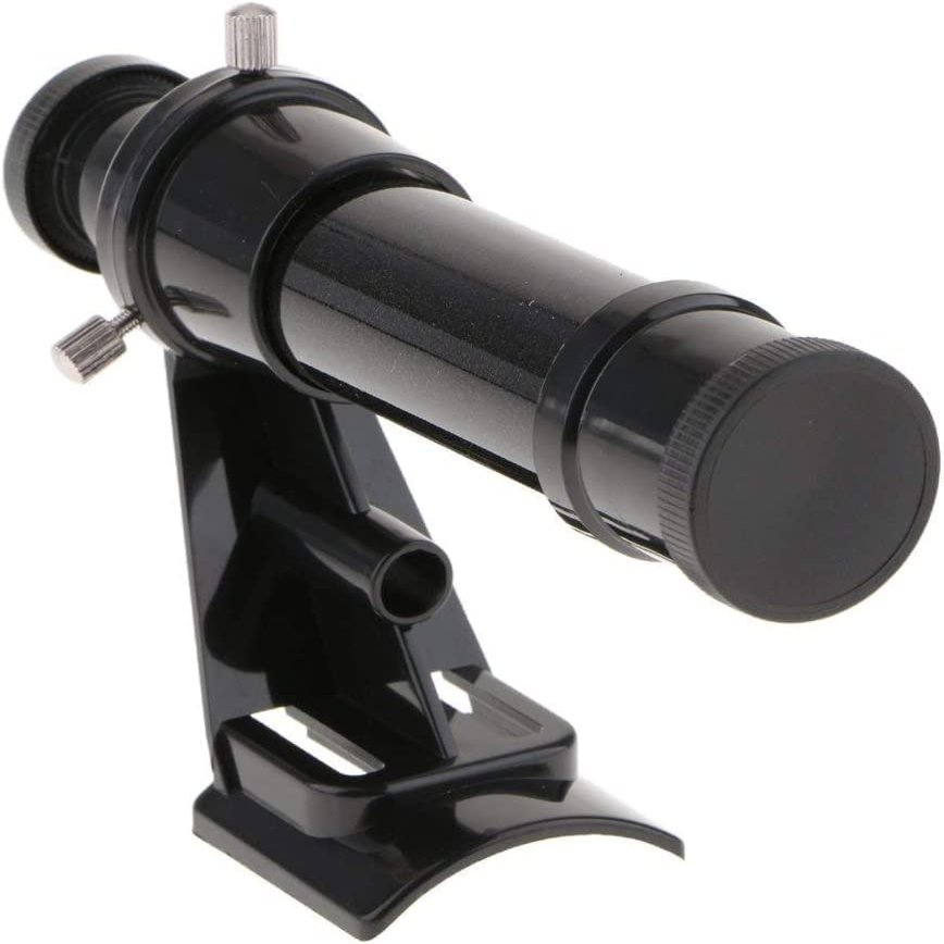 SGerste 5x24 Finderscope Equipped with Bracket Kit for Astronomy Telescope, Black, Made of Plastic