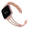 Metal bands Compatible with Fitbit Versa 3Versa 2Versa Bands Women,Adjustable Diamond Metal Elegant style Strap Replacement Compatible with Fitbit Versa 3Sense Women (versa 3, Rose Gold) view 1