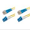 SpeedyFiberTX 2-Pack 125 Meter FC/U to LC/U Fiber Patch Cable, Corning SMF-28 Singlemode 9/125um Ultra Optical Fiber, OS1/OS2 Compatible, Duplex Yellow Riser OFNR Cable Jacket view 1