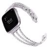 Metal bands Compatible with Fitbit Versa 3Versa 2Versa Bands Women,Adjustable Diamond Metal Elegant style Strap Replacement Compatible with Fitbit Versa 3Sense Women (versa 2/versa, Silver) view 1