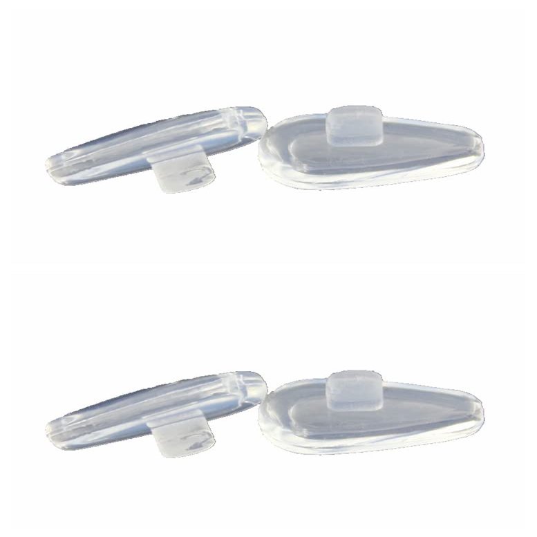 Caulo Airbag Clip On Nose Pads Compatible w Oakley Glasses Sunglasses OX5087 OX5113 OX5120 OX3127 OX3204 OX3222 OX5119 OX5122 OX5094 OO6005 OO4145 OO4147 etc (Clear - 2 Pairs)