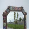 21" PUNCHED TIN MIRROR octagonal mixed talavera tiles mexican folk art view 2