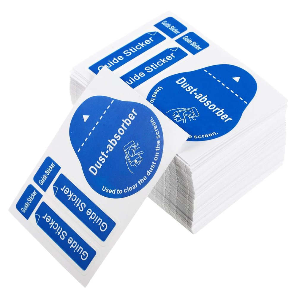 Mikikit LCD Screen Dust Removal Stickers 200 Pcs Phone Dust Remover Stickers for Phone Tablet Screen Cleaning Decals Adhesive Absorber for Fingerprints Oil Stains 2.36 X 1.69 in