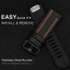 Abanen Quick Fit Watch Bands for Garmin Feinx 8 / epix Pro/Tactix 8 (51mm), Fiber Leather with Silicone Lining Stitches Soft Sweat-proof Strap for Enduro,Tactix Delta,Fenix 7X /6X/5X (Black) view 4