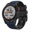 Abanen Quick Fit Silicone Watch Bands for Garmin Fenix 8 51mm / epix Pro 51mm / Instinct 2X / Instinct 3 50mm, Soft Sport Bicolor Waterproof Wrist Strap for Fenix 7X/6X/5X, Enduro (Dark Blue-Black) view 1