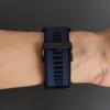 Abanen Quick Fit Silicone Watch Bands for Garmin Fenix 8 51mm / epix Pro 51mm / Instinct 2X / Instinct 3 50mm, Soft Sport Bicolor Waterproof Wrist Strap for Fenix 7X/6X/5X, Enduro (Dark Blue-Black) view 2