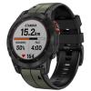 Abanen Quick Fit Silicone Watch Bands for Garmin Fenix 8 51mm / epix Pro 51mm / Instinct 2X / Instinct 3 50mm,Soft Sport Bicolor Waterproof Wristband Strap for Fenix 7X/6X/5X, Enduro (Green-Black) view 1