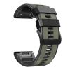 Abanen Quick Fit Silicone Watch Bands for Garmin Fenix 8 51mm / epix Pro 51mm / Instinct 2X / Instinct 3 50mm,Soft Sport Bicolor Waterproof Wristband Strap for Fenix 7X/6X/5X, Enduro (Green-Black) view 2