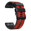 Abanen Quick Fit Silicone Watch Bands for Garmin Fenix 8 51mm / epix Pro 51mm / Instinct 2X / Instinct 3 50mm,Soft Sport Bicolor Waterproof Wrist Strap for Fenix 7X/6X/5X, Enduro (Red-Black) view 2