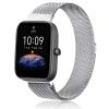 Amzpas Metal Bands for Amazfit Bip U Pro/ Bip U/ Bip 3 Pro/ Bip 3/ Bip S / Bip S Lite/ Bip Lite, 20mm Adjustable Stainless Steel Replacement Strap with Magnetic Buckle, Breathable Quick-Release Wristband for Women Men view 1