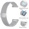 Amzpas Metal Bands for Amazfit Bip U Pro/ Bip U/ Bip 3 Pro/ Bip 3/ Bip S / Bip S Lite/ Bip Lite, 20mm Adjustable Stainless Steel Replacement Strap with Magnetic Buckle, Breathable Quick-Release Wristband for Women Men view 2