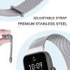 Amzpas Metal Bands for Amazfit Bip U Pro/ Bip U/ Bip 3 Pro/ Bip 3/ Bip S / Bip S Lite/ Bip Lite, 20mm Adjustable Stainless Steel Replacement Strap with Magnetic Buckle, Breathable Quick-Release Wristband for Women Men view 3