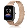 Amzpas Metal Bands for Amazfit Bip U Pro/ Bip U/ Bip 3 Pro/ Bip 3/ Bip S / Bip S Lite/ Bip Lite, 20mm Adjustable Stainless Steel Replacement Strap with Magnetic Buckle, Breathable Quick-Release Wristband for Women Men view 1