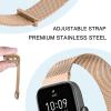 Amzpas Metal Bands for Amazfit Bip U Pro/ Bip U/ Bip 3 Pro/ Bip 3/ Bip S / Bip S Lite/ Bip Lite, 20mm Adjustable Stainless Steel Replacement Strap with Magnetic Buckle, Breathable Quick-Release Wristband for Women Men view 3