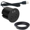 Desk Power Strip with USB, Recessed Mounted Desktop Power Outlet Power Grommet view 3