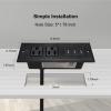 Desk Power Strip with USB, Recessed Mounted Desktop Power Outlet Power Grommet view 4